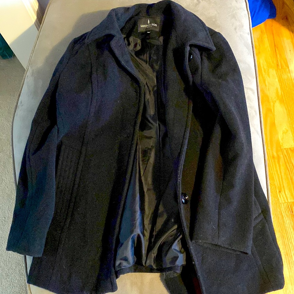 London Fog Woman’s Peacoat Large with scarf